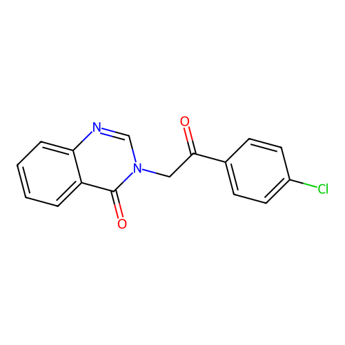 3-[2-(4-Chlorophenyl)-2-oxoethyl]quinazolin-4-one structure
