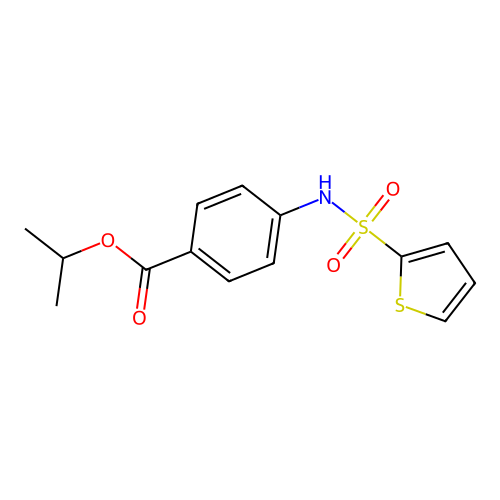 Methylethyl 4-[(2-thienylsulfonyl)amino]benzoate structure