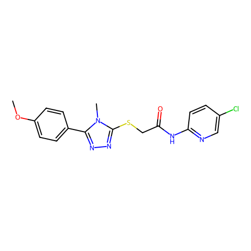N-(5-chloropyridin-2-yl)-2-[[5-(4-methoxyphenyl)-4-methyl-1,2,4-triazol-3-yl]sulfanyl]acetamide structure