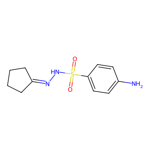 4-amino-N-(cyclopentylideneamino)benzenesulfonamide structure