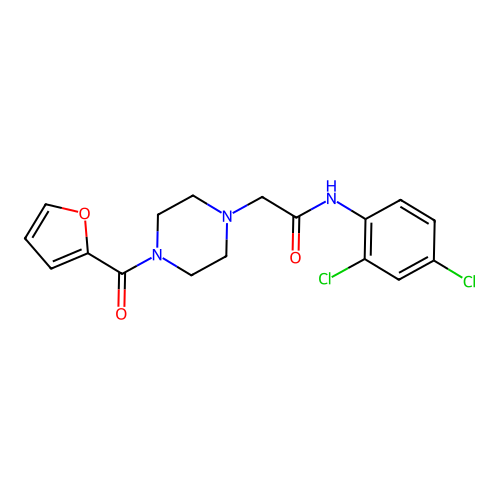 N-(2,4-dichlorophenyl)-2-[4-(furan-2-carbonyl)piperazin-1-yl]acetamide structure