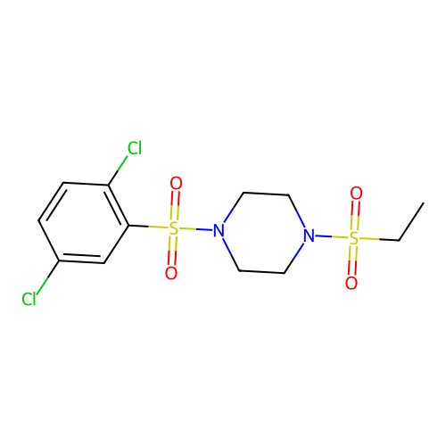 1-(2,5-Dichlorophenyl)sulfonyl-4-ethylsulfonylpiperazine structure