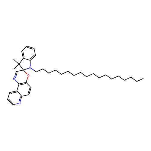 3',3'-Dimethyl-1'-octadecylspiro[[1,4]oxazino[3,2-f]quinoline-3,2'-indoline] structure