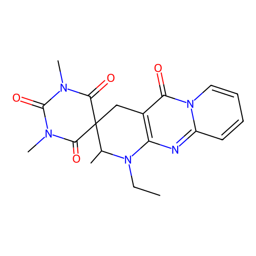 1-ethyl-1',2,3'-trimethyl-1,2-dihydro-1'H-spiro[dipyrido[1,2-a:2',3'-d]pyrimidine-3,5'-pyrimidine]-2',4',5,6'(3'H,4H)-tetraone structure
