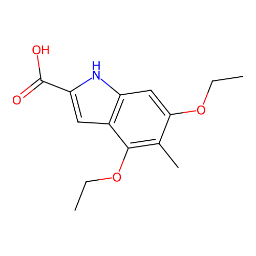 4,6-diethoxy-5-methyl-1H-indole-2-carboxylic Acid structure
