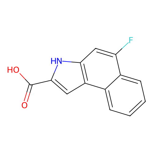 5-fluoro-3H-benzo[e]indole-2-carboxylic acid structure