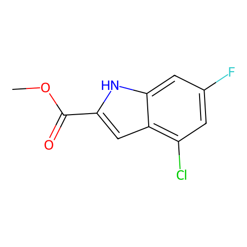 methyl 4-chloro-6-fluoro-1H-indole-2-carboxylate structure