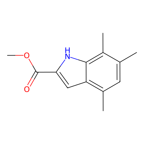 methyl 4,6,7-trimethyl-1H-indole-2-carboxylate structure