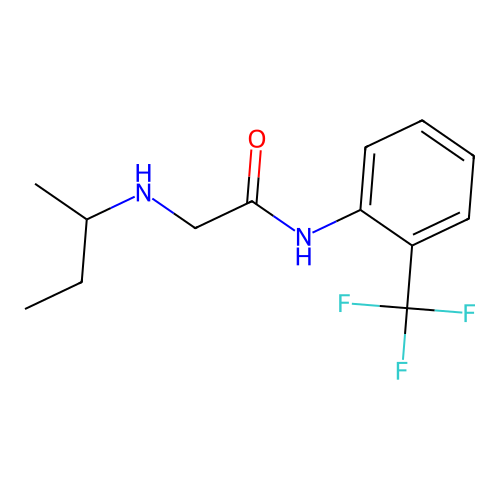 2-[(Butan-2-yl)amino]-N-[2-(trifluoromethyl)phenyl]acetamide structure