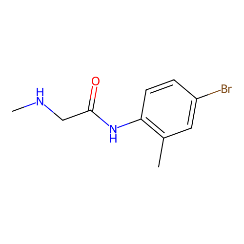 N-(4-bromo-2-methylphenyl)-2-(methylamino)acetamide structure
