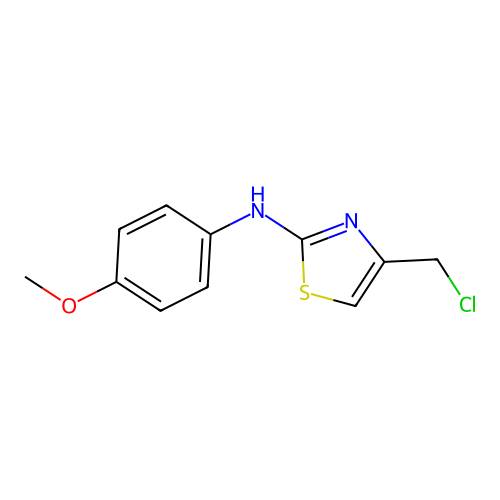 4-(chloromethyl)-N-(4-methoxyphenyl)-1,3-thiazol-2-amine structure