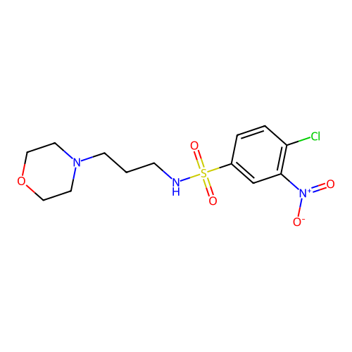 4-Chloro-N-(3-morpholinopropyl)-3-nitrobenzenesulfonamide structure