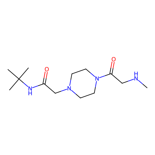 N-Tert-butyl-2-{4-[2-(methylamino)acetyl]piperazin-1-YL}acetamide structure