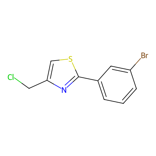 2-(3-Bromophenyl)-4-(chloromethyl)-1,3-thiazole structure