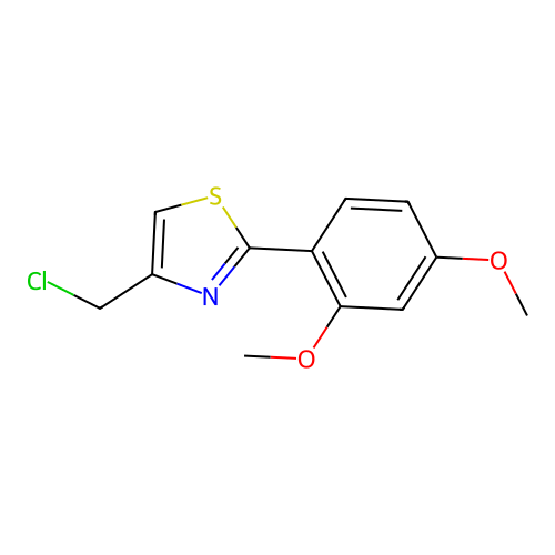 4-(Chloromethyl)-2-(2,4-dimethoxyphenyl)-1,3-thiazole structure