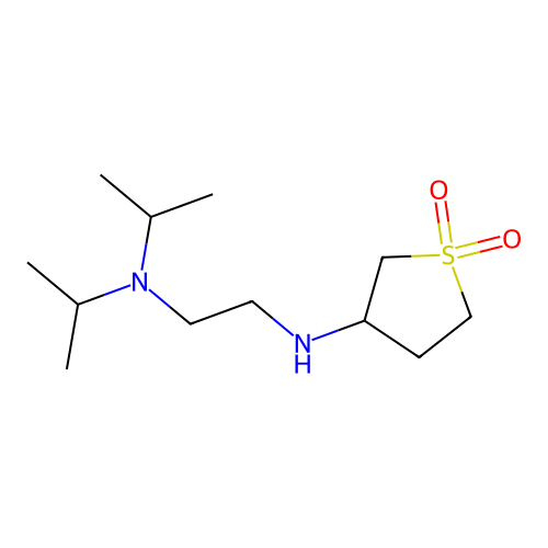 3-((2-(Diisopropylamino)ethyl)amino)tetrahydrothiophene 1,1-dioxide structure
