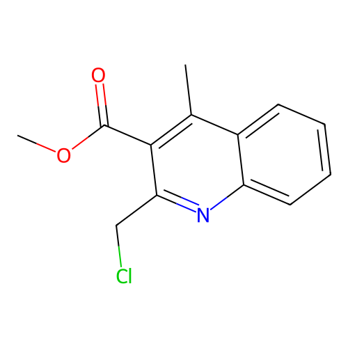 Methyl 2-(chloromethyl)-4-methylquinoline-3-carboxylate structure