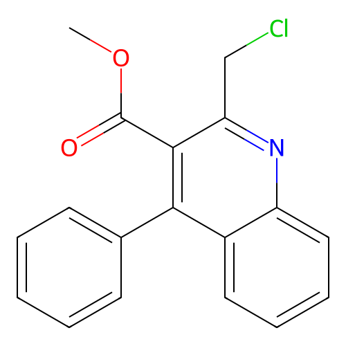2-(chloromethyl)-4-phenyl-3-Quinolinecarboxylic acid Methyl ester structure