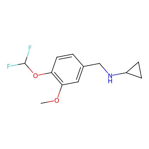 N-{[4-(difluoromethoxy)-3-methoxyphenyl]methyl}cyclopropanamine structure