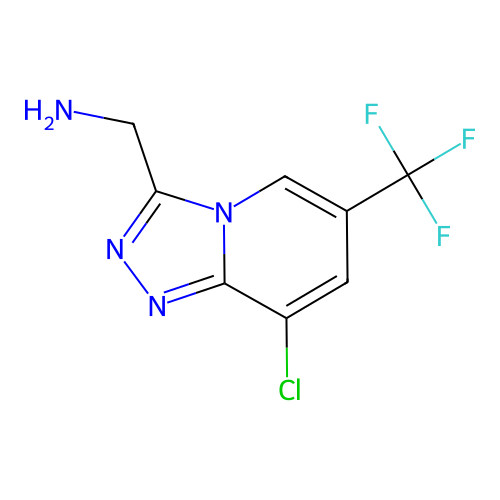 [8-Chloro-6-(trifluoromethyl)-[1,2,4]triazolo[4,3-a]pyridin-3-yl]methanamine structure