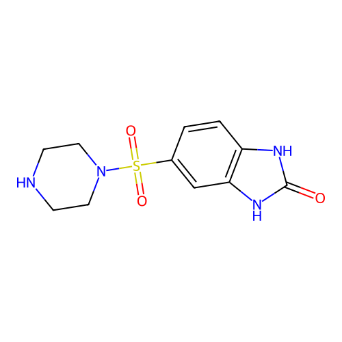5-(piperazine-1-sulfonyl)-2,3-dihydro-1H-1,3-benzodiazol-2-one structure