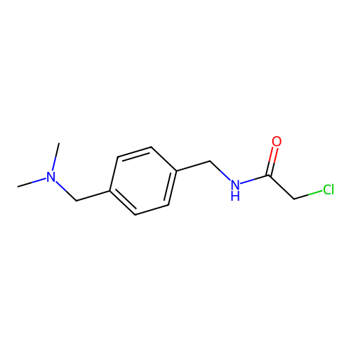 2-chloro-N-[[4-[(dimethylamino)methyl]phenyl]methyl]acetamide structure