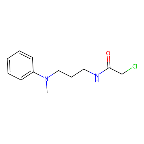 2-chloro-N-[3-(N-methylanilino)propyl]acetamide structure