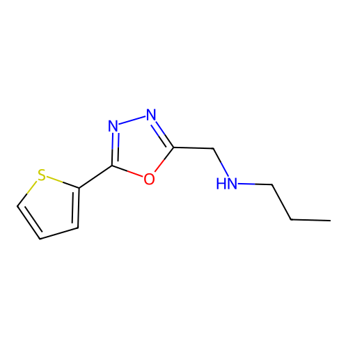 Propyl({[5-(thiophen-2-yl)-1,3,4-oxadiazol-2-yl]methyl})amine structure