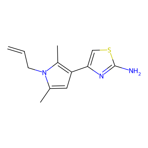 4-[2,5-Dimethyl-1-(prop-2-en-1-yl)-1H-pyrrol-3-yl]-1,3-thiazol-2-amine structure