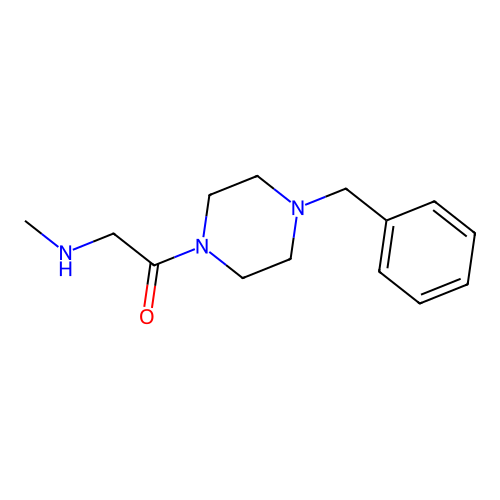 N-[2-(4-benzylpiperazin-1-yl)-2-oxoethyl]-N-methylamine structure