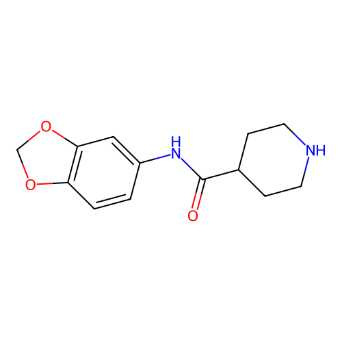 N-1,3-benzodioxol-5-ylpiperidine-4-carboxamide structure
