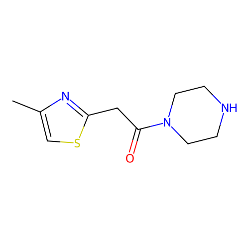 1-[(4-Methyl-1,3-thiazol-2-yl)acetyl]piperazine structure
