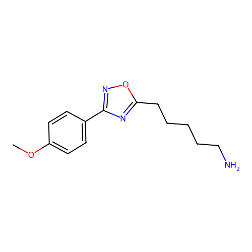 5-[3-(4-Methoxyphenyl)-1,2,4-oxadiazol-5-yl]pentan-1-amine structure