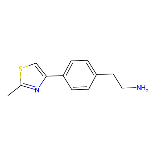 2-[4-(2-Methyl-1,3-thiazol-4-yl)phenyl]ethan-1-amine structure