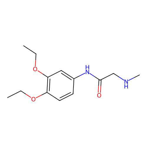 N-(3,4-diethoxyphenyl)-2-(methylamino)acetamide structure