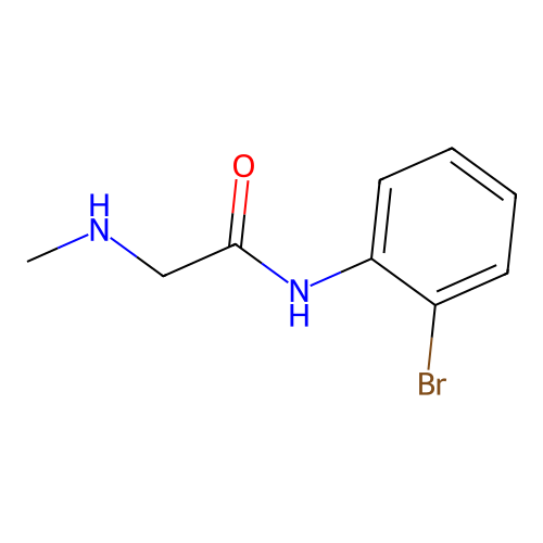 N-(2-bromophenyl)-2-(methylamino)acetamide structure