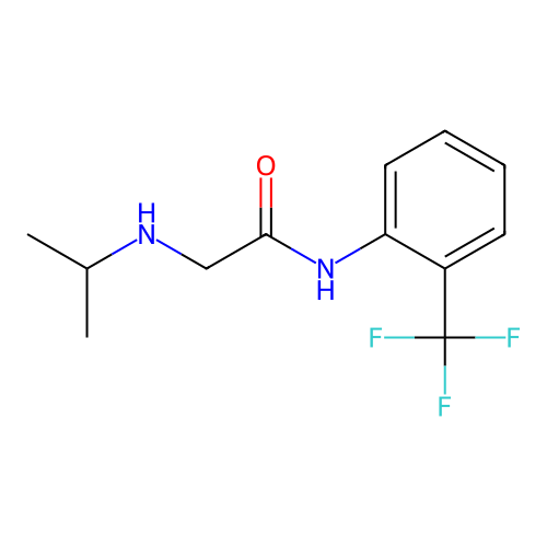 2-[(propan-2-yl)amino]-N-[2-(trifluoromethyl)phenyl]acetamide structure