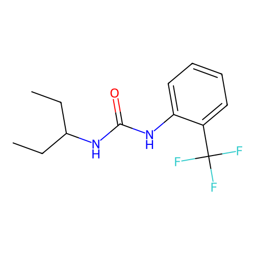 1-Pentan-3-yl-3-[2-(trifluoromethyl)phenyl]urea structure
