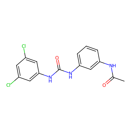 N-[3-[(3,5-dichlorophenyl)carbamoylamino]phenyl]acetamide structure