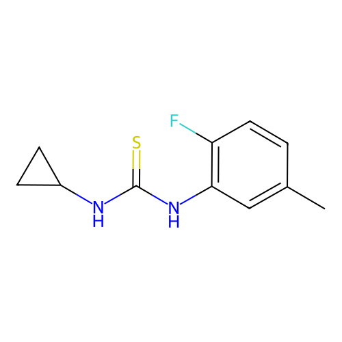 1-Cyclopropyl-3-(2-fluoro-5-methylphenyl)thiourea structure