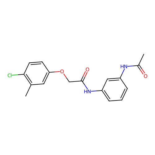 N-[3-(acetylamino)phenyl]-2-(4-chloro-3-methylphenoxy)acetamide structure