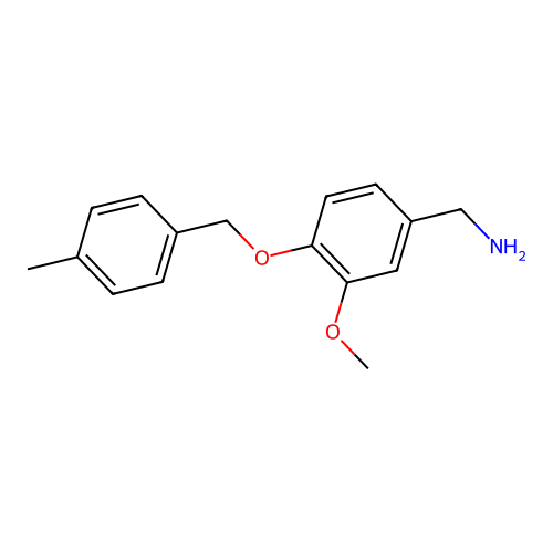 (3-Methoxy-4-((4-methylbenzyl)oxy)phenyl)methanamine structure