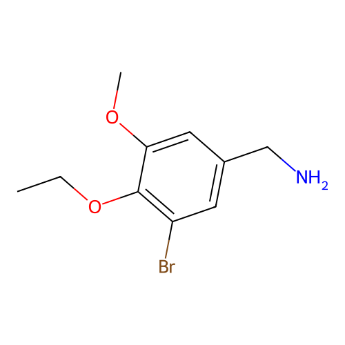 (3-Bromo-4-ethoxy-5-methoxyphenyl)methanamine structure