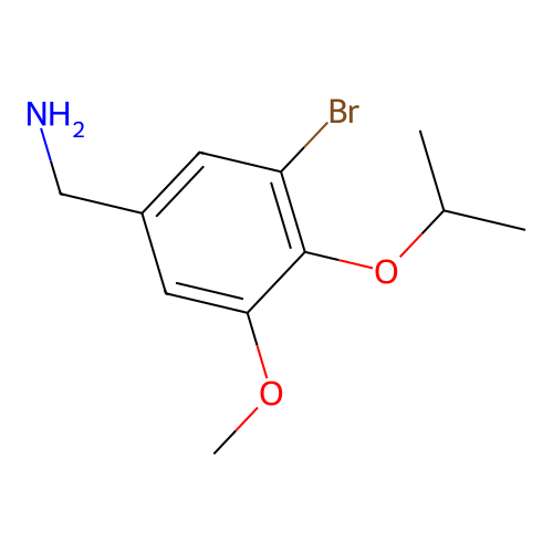 (3-Bromo-5-methoxy-4-propan-2-yloxyphenyl)methanamine structure