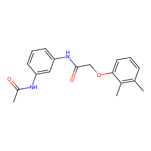 N-[3-(acetylamino)phenyl]-2-(2,3-dimethylphenoxy)acetamide structure
