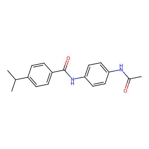 N-[4-(acetylamino)phenyl]-4-isopropylbenzamide structure