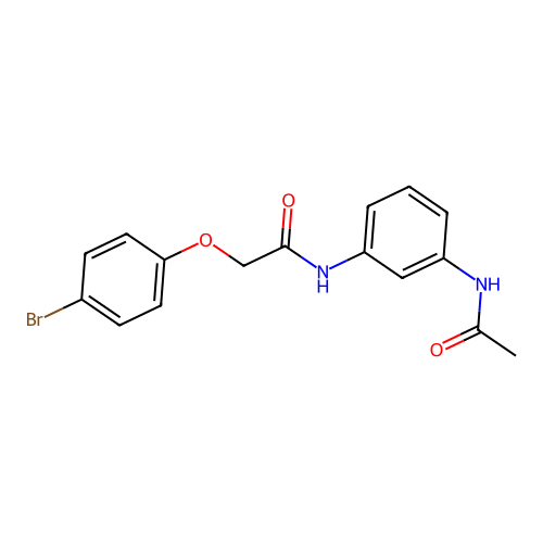 N-[3-(acetylamino)phenyl]-2-(4-bromophenoxy)acetamide structure