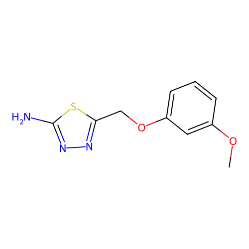 5-((3-Methoxyphenoxy)methyl)-1,3,4-thiadiazol-2-amine structure