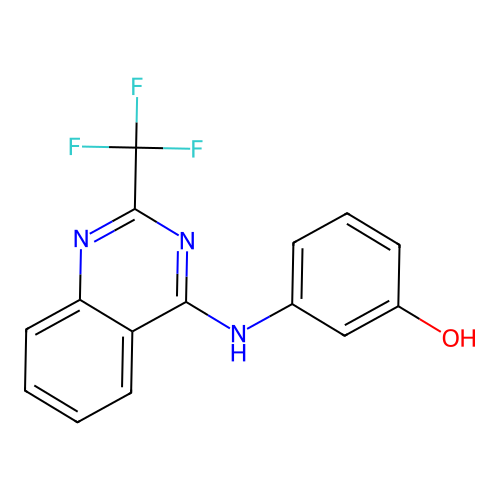 3-{[2-(Trifluoromethyl)quinazolin-4-yl]amino}phenol structure