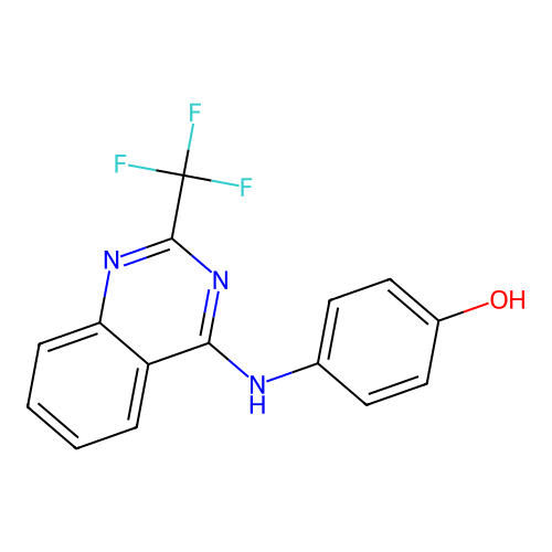 4-{[2-(Trifluoromethyl)quinazolin-4-yl]amino}phenol structure